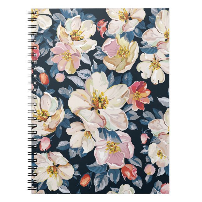 Carnet Motif d'élégance d'Apple en floraison (Devant)
