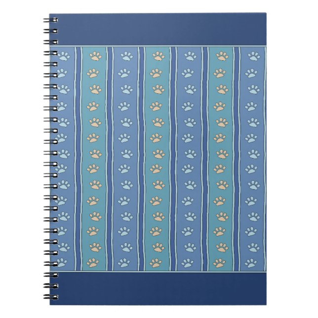 Carnet Motif d'empreinte de patte (Devant)