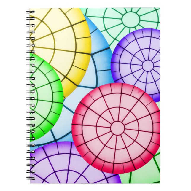 Carnet Motif des cercles Abstraits colorés (Devant)