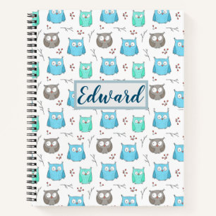 Carnet Motif des Chouettes et branches