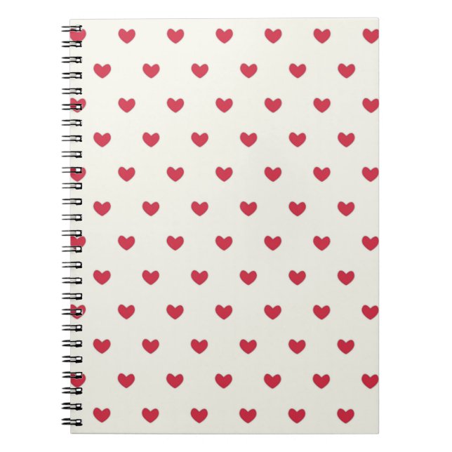 Carnet Motif des Coeurs rouges mignons (Devant)