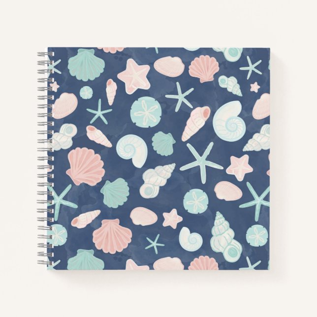 Carnet motif des coquillages (Devant)