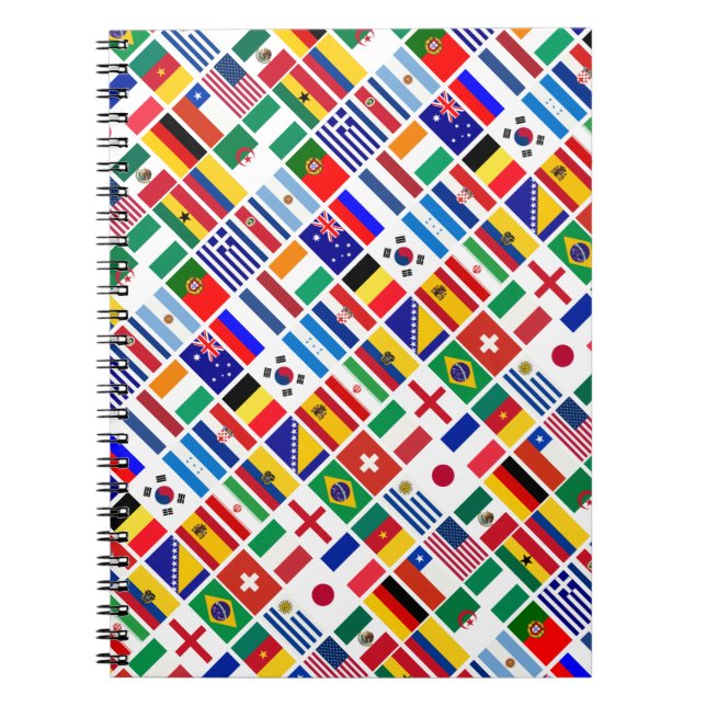 Carnet MOTIF des drapeaux du FOOTBALL 2014 (Devant)