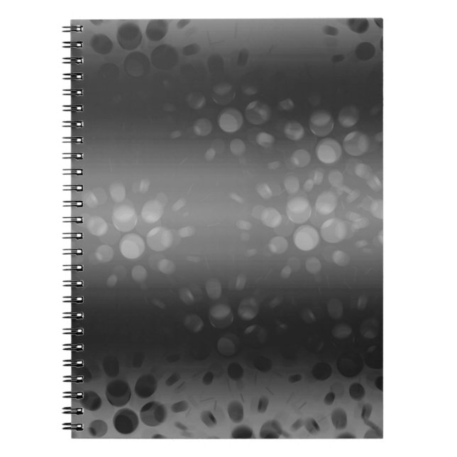 Carnet Motif des éclats pointus - Noir, Gris, Blanc (Devant)
