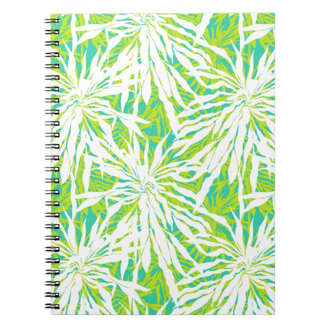 Carnet Motif des Feuilles de Palm Tropical (Devant)