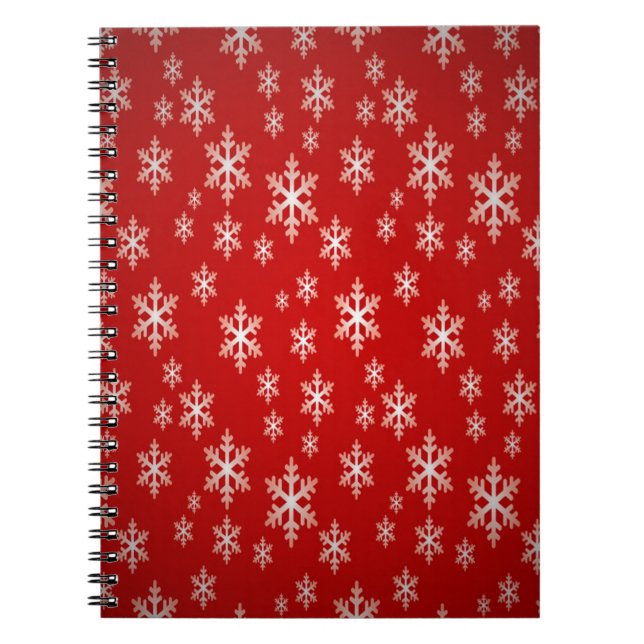 Carnet motif des flocons de neige de noël (Devant)