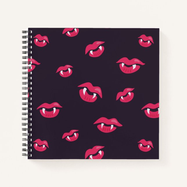 Carnet Motif Des Lèvres Et Des Gens Vampires (Devant)