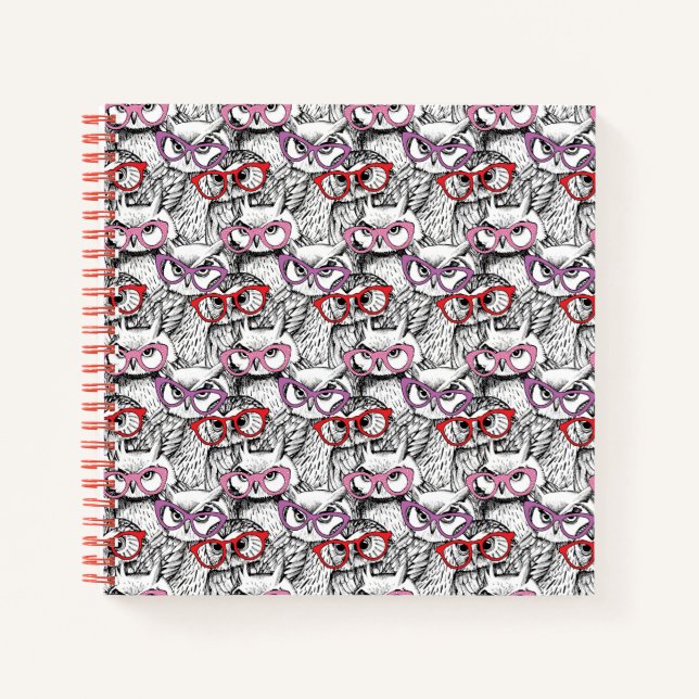 Carnet Motif des Lunettes de vue Owl (Devant)