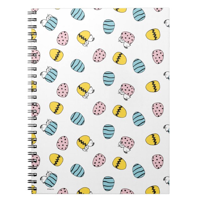 Carnet Motif des oeufs de Pâques Snoopy (Devant)