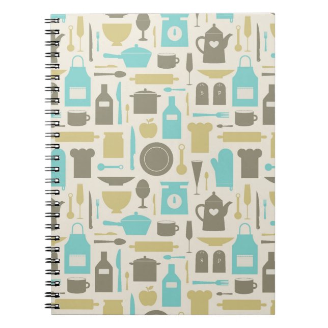 Carnet Motif des outils de cuisine (Devant)
