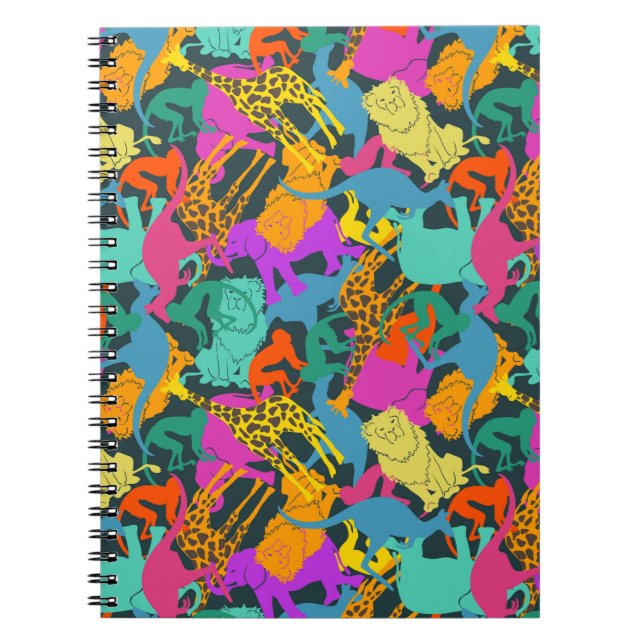 Carnet Motif des silhouettes animales (Devant)