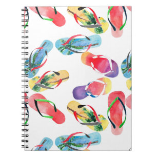 Carnet Motif des tongs de plage d'été