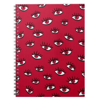 Carnet Motif des yeux rouges - Horreur esthétique gothiqu