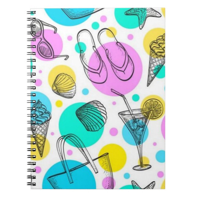 Carnet Motif d'été (Devant)