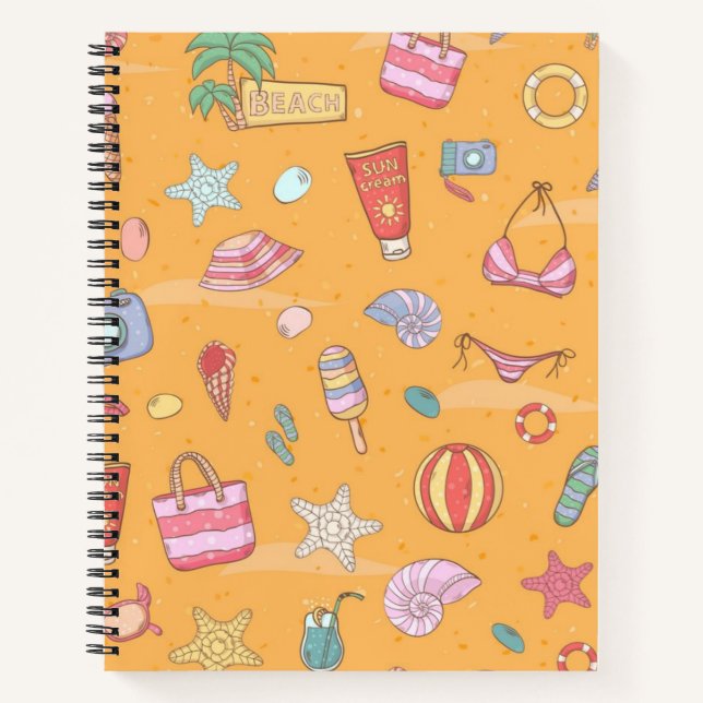 Carnet Motif d'été (Devant)