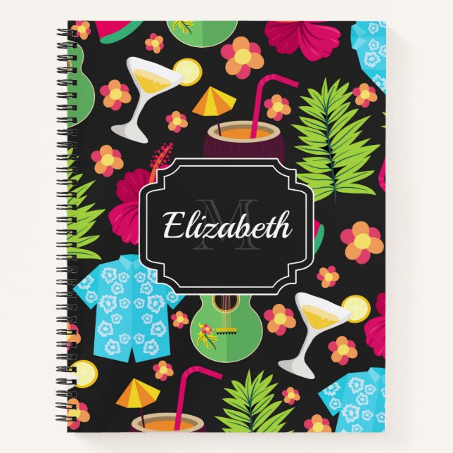 Carnet Motif d'été Hawaii (Devant)