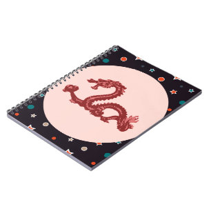 Carnet Motif d'étoile de dragon chinois Art fantastique