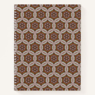 Carnet Motif d'étoile géométrique complexe dans des tons
