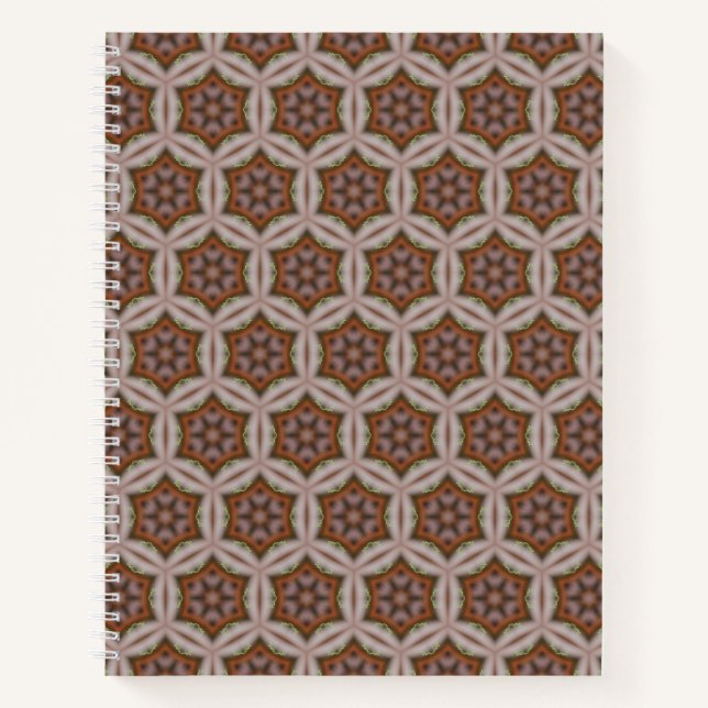 Carnet Motif d'étoile géométrique complexe dans des tons  (Devant)