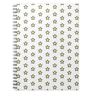 Carnet Motif d'étoile jaune Minimaliste Étoiles géométriq