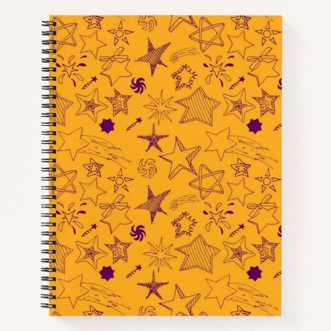 Carnet Motif d'étoiles (Devant)