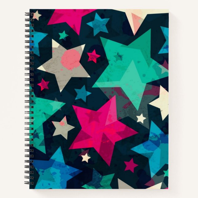 Carnet Motif d'étoiles (Devant)