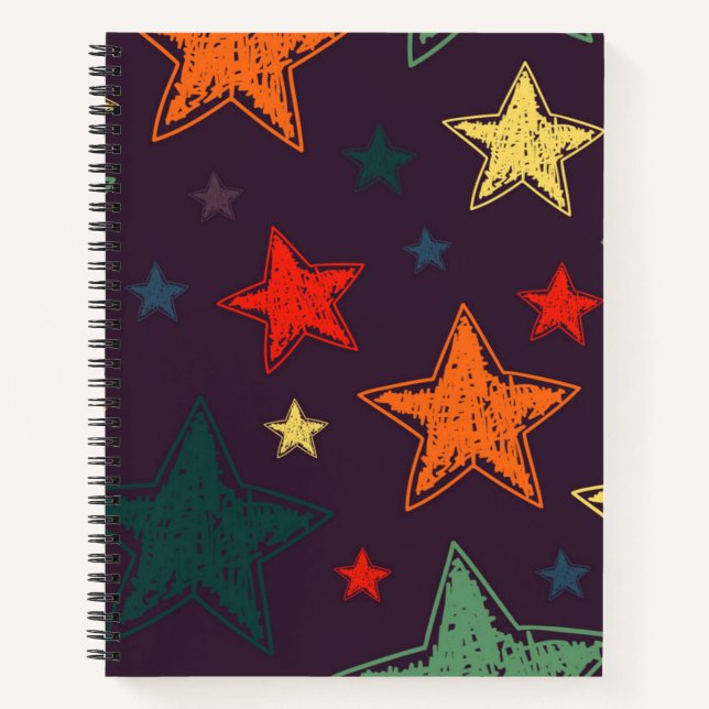 Carnet Motif d'étoiles (Devant)