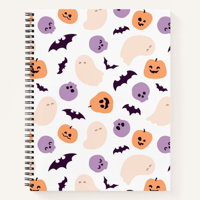 Carnet Motif d'Halloween pour Enfants Joyeux (Devant)