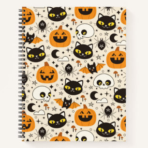 Carnet Motif d'Halloween rétro