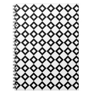 Carnet Motif Diamant blanc et noir