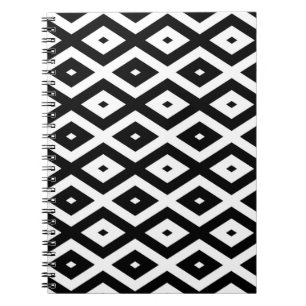 Carnet Motif diamant noir et blanc
