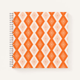 Carnet Motif diamant orange