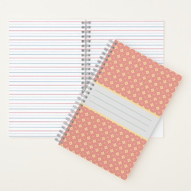Carnet Motif diamant Rosé (À l'intérieur)