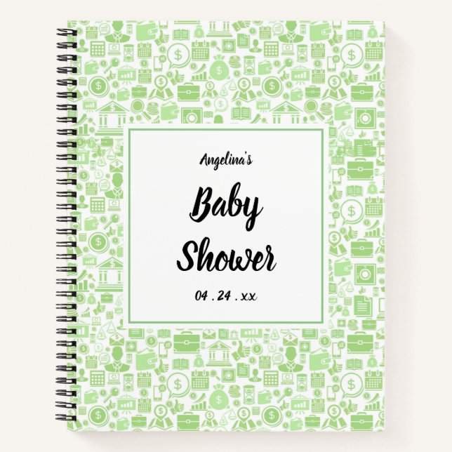 Carnet Motif d'icône économique (Devant)