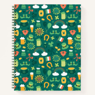 Carnet Motif d'icône irlandais mignon