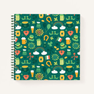 Carnet Motif d'icône irlandais mignon