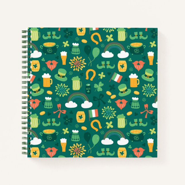 Carnet Motif d'icône irlandais mignon (Devant)