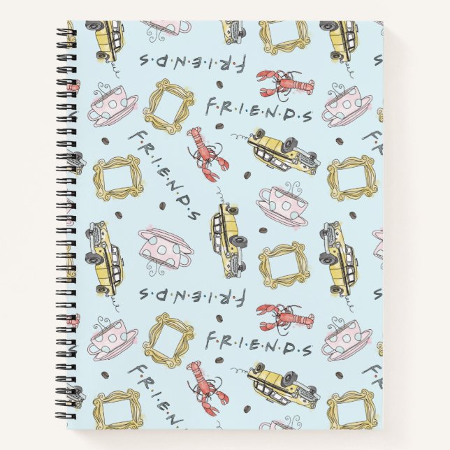 Carnet Motif d'icônes à l'aquarelle FRIENDS™ (Devant)