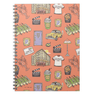 Carnet Motif d'icônes colorées FRIENDS™