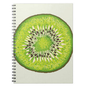 Carnet Motif d'illustration de tranche Kiwi