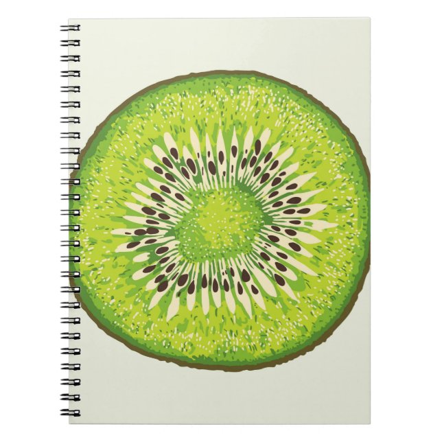 Carnet Motif d'illustration de tranche Kiwi (Devant)