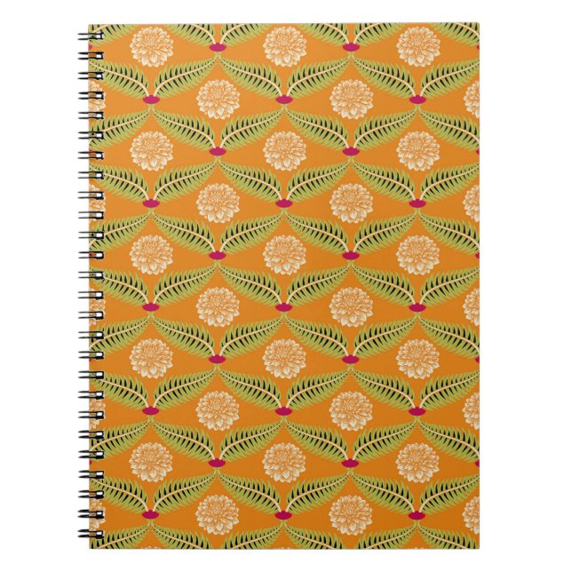 Carnet Motif d'illustration traditionnel indien. (Devant)