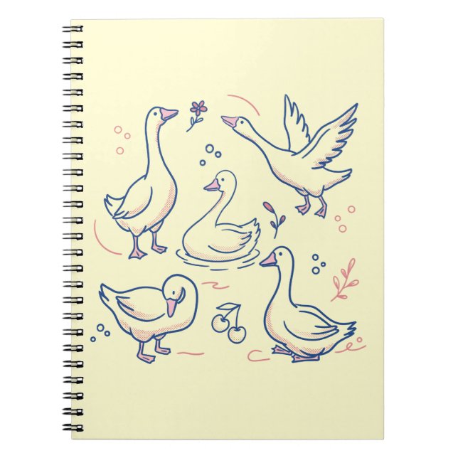 Carnet Motif d'oie drôle (Devant)