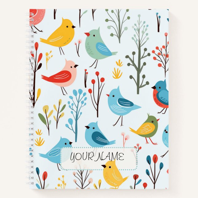 Carnet Motif d'oiseaux 2 (Devant)