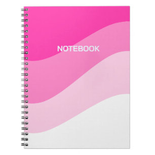 Carnet Motif d'onde rose blanc Ombre