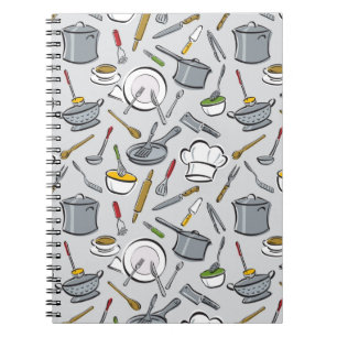 Carnet Motif d'outils de cuisine