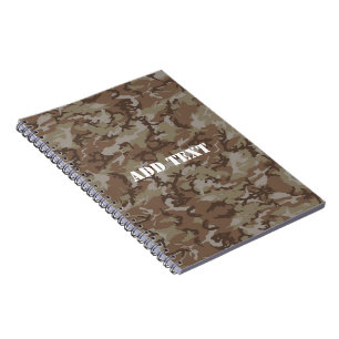 Carnet Motif du Camouflage du désert militaire