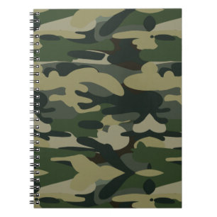 Carnet Motif du camouflage militaire vert