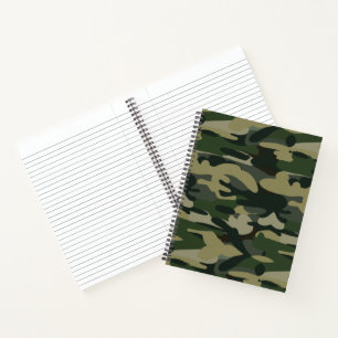 Carnet Motif du camouflage militaire vert