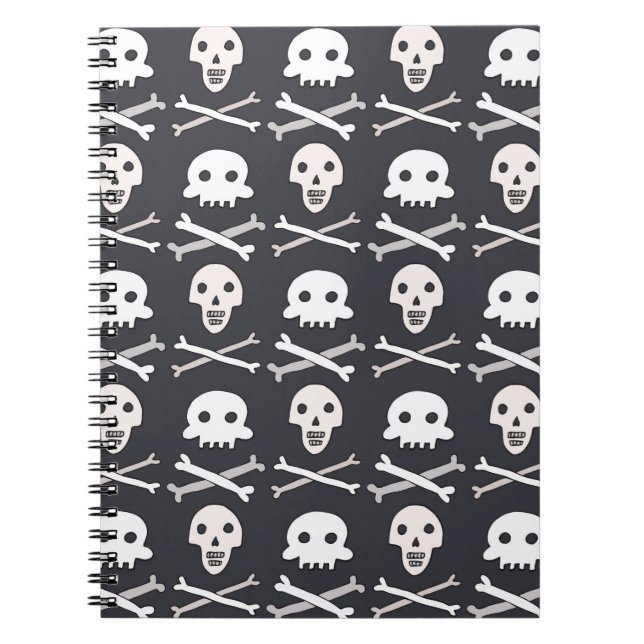 Carnet Motif du crâne d'Halloween (Devant)